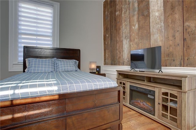 bedroom featuring light hardwood / wood-style floors