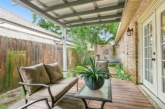 view of wooden deck