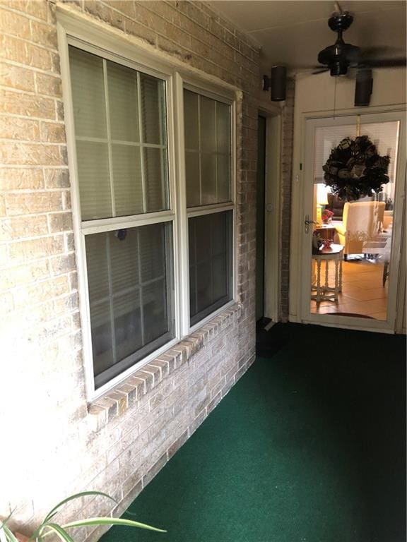 view of patio / terrace with ceiling fan