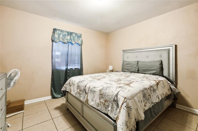 view of tiled bedroom