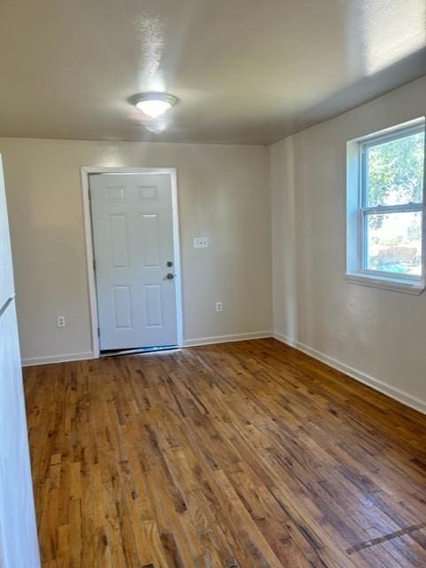 entryway with wood-type flooring