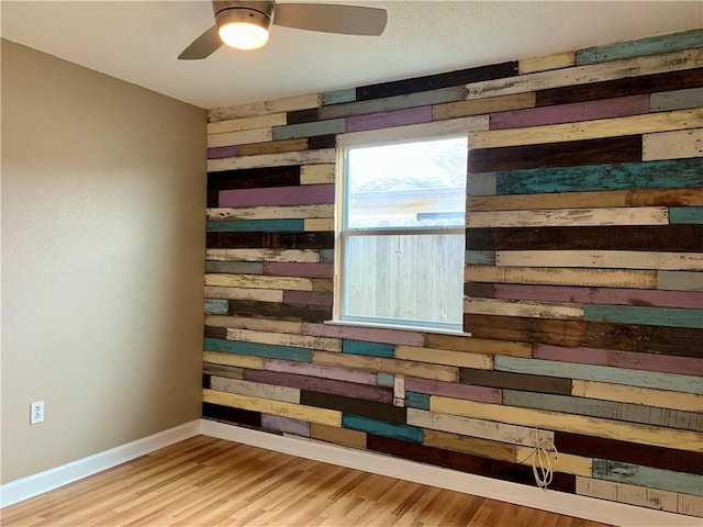 interior space featuring ceiling fan and light hardwood / wood-style floors