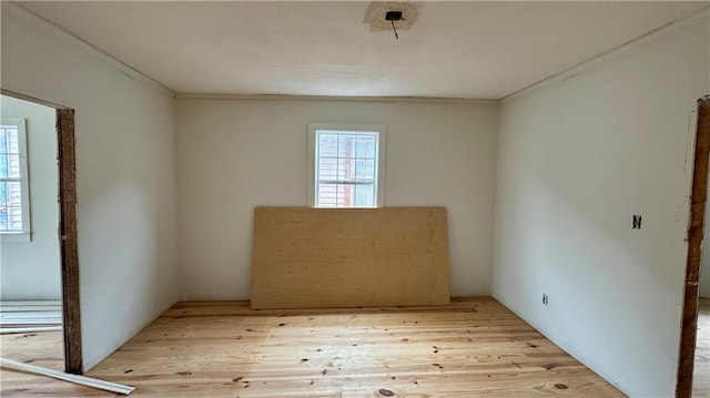 empty room featuring light wood-type flooring