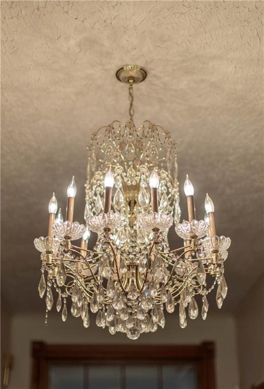 details featuring a notable chandelier