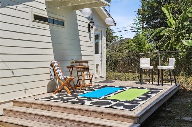 view of wooden deck