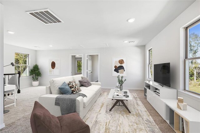 view of carpeted living room