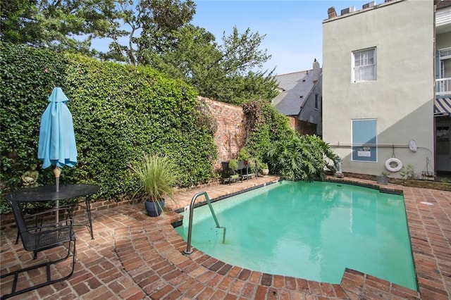 view of pool with a patio