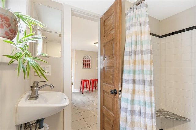 119 Elmeer Ave, Metairie, LA 70005 - full bath with tile patterned flooring and a tile shower