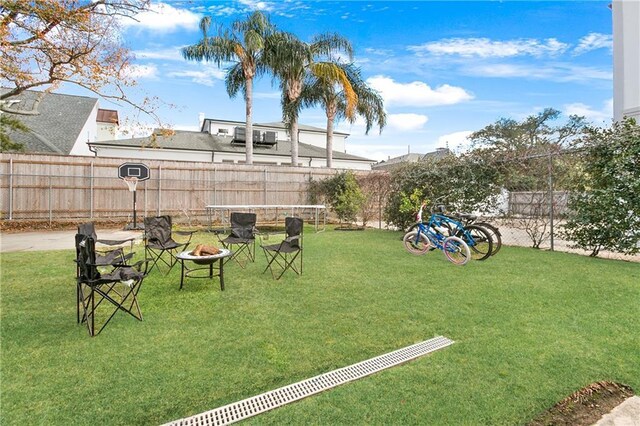 119 Elmeer Ave, Metairie, LA 70005 - view of yard with a fire pit