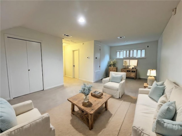 view of carpeted living room