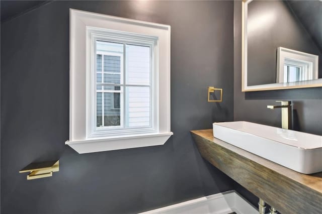 bathroom featuring vanity and a wealth of natural light