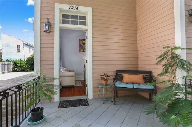 view of doorway to property