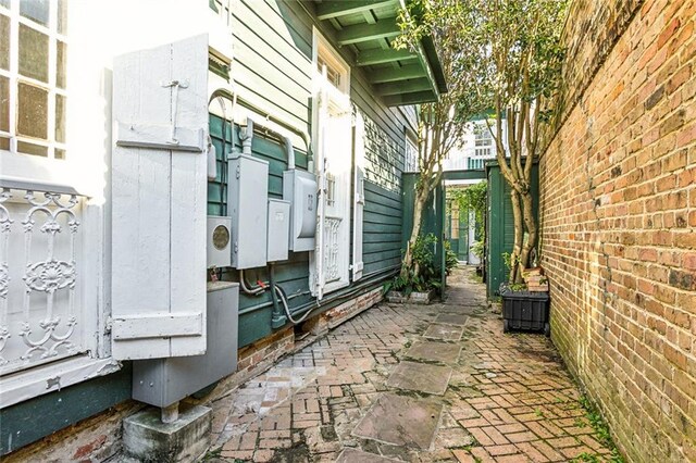 view of home's exterior featuring a patio area