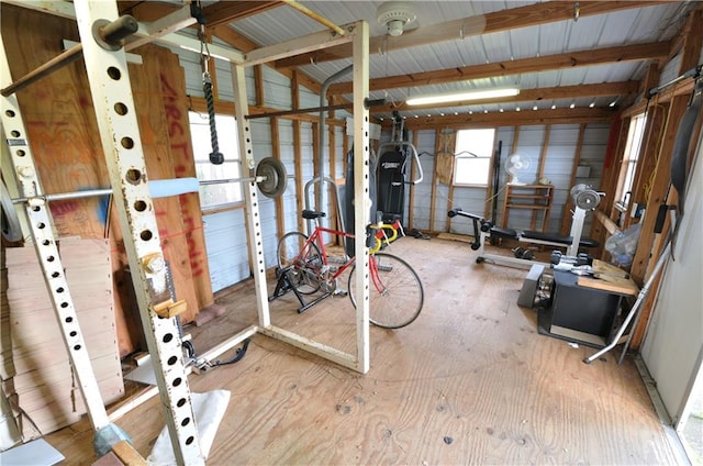 view of workout area