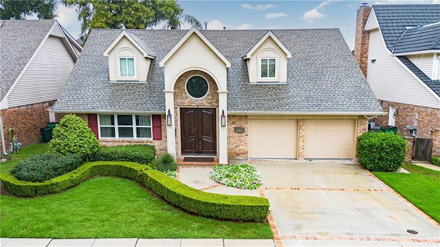 view of front of home featuring a front yard