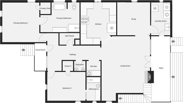 6613 Memphis St, New Orleans, LA 70124 - floor plan / room layout