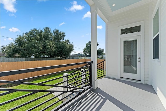 view of balcony