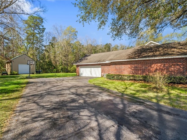 view of home's exterior featuring a yard