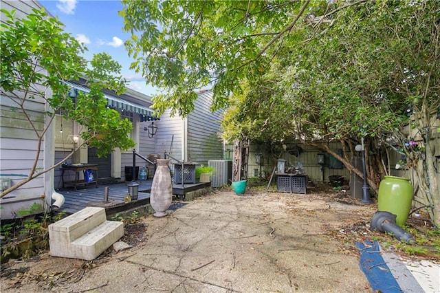 view of patio / terrace with a wooden deck