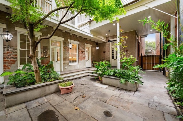 view of patio / terrace featuring a balcony