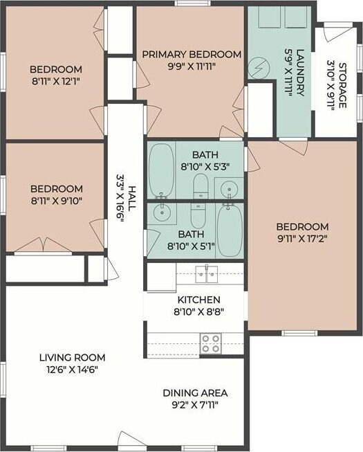 10210 Heritage Dr, New Orleans, LA 70127 - property floor plan