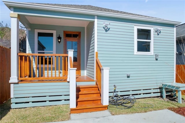 view of front of house with a porch