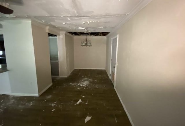 103 W Hickory St, Mandeville, LA 70471 - hallway with crown molding and baseboards