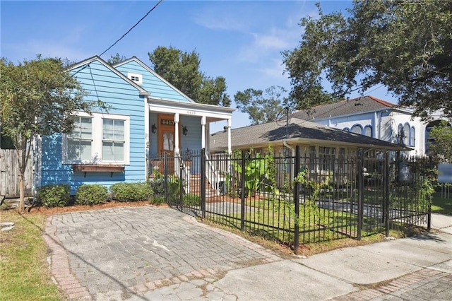 bungalow with a porch