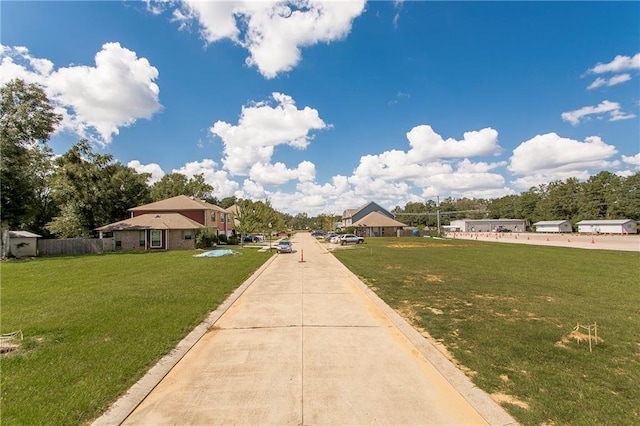 exterior space with a front lawn