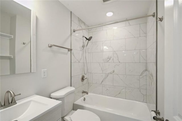 2412 N Rampart St, New Orleans, LA 70117 - full bath featuring vanity, bathtub / shower combination, and toilet
