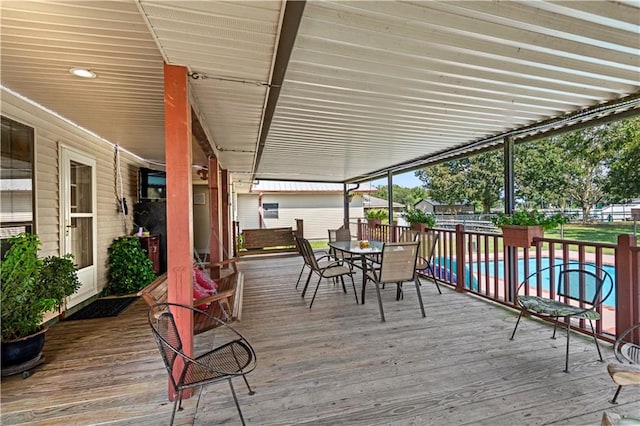 view of wooden terrace