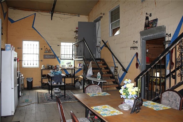 dining room featuring hardwood / wood-style flooring