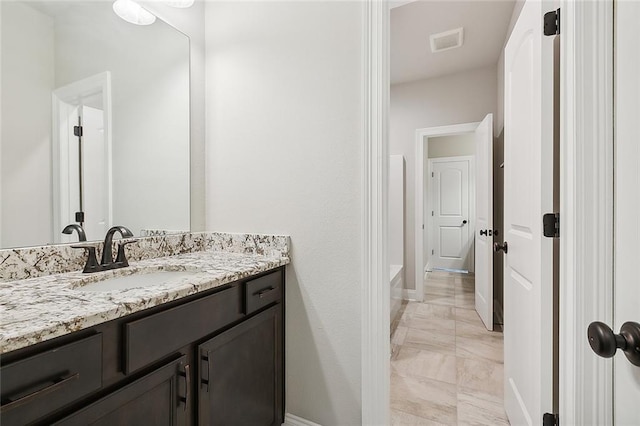 bathroom with vanity