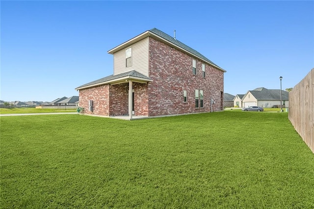 view of property exterior featuring a yard