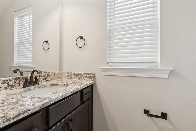 bathroom featuring vanity and a wealth of natural light