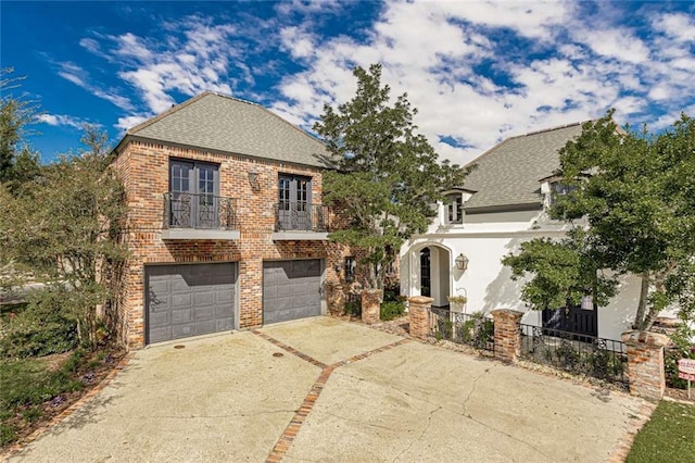 view of front facade featuring a garage