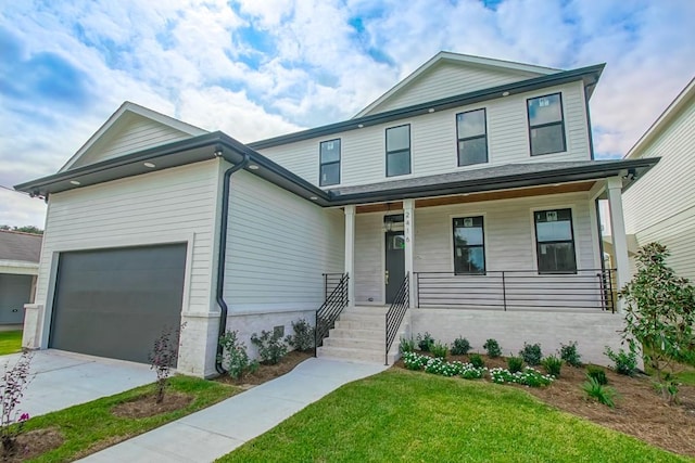 view of front of property with covered porch