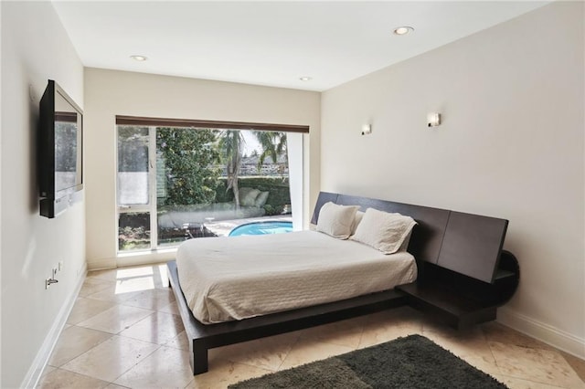 view of tiled bedroom