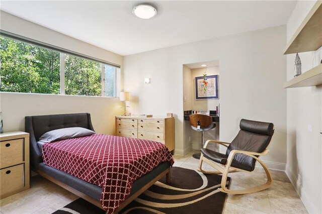 view of tiled bedroom