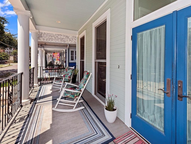 balcony with a porch