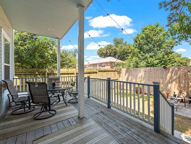 view of wooden terrace