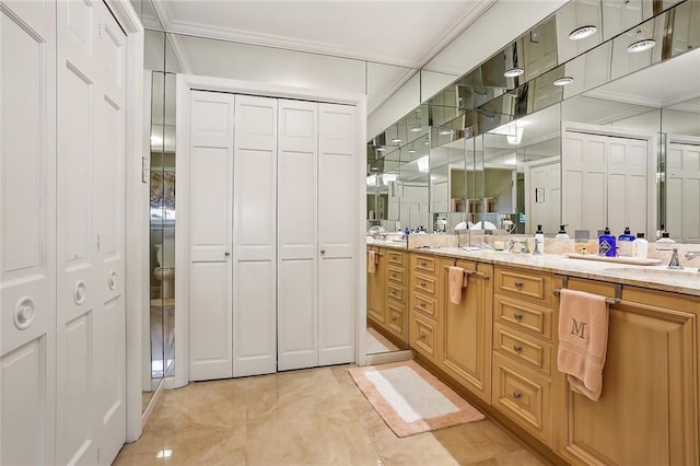 bathroom with vanity