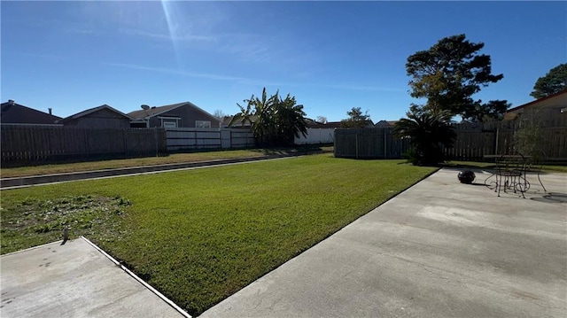 view of yard with a patio