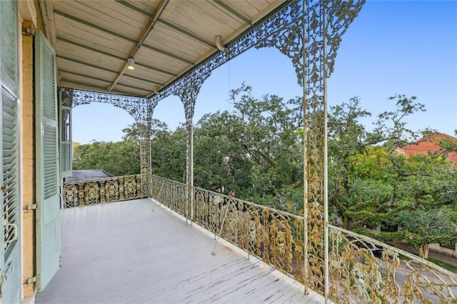 view of balcony