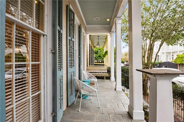 view of patio / terrace with a porch