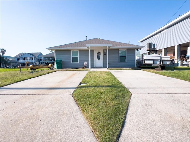 view of front of house with a front yard