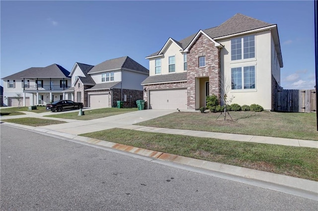 5572 Wake Reserve Rd, Slidell, LA 70461 - view of front of property featuring a residential view, driveway, an attached garage, and stucco siding