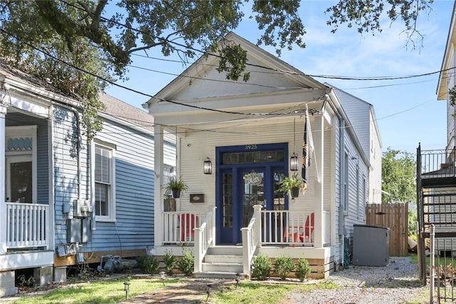 view of front facade with a porch