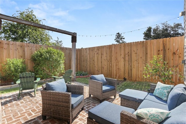 view of patio / terrace featuring outdoor lounge area