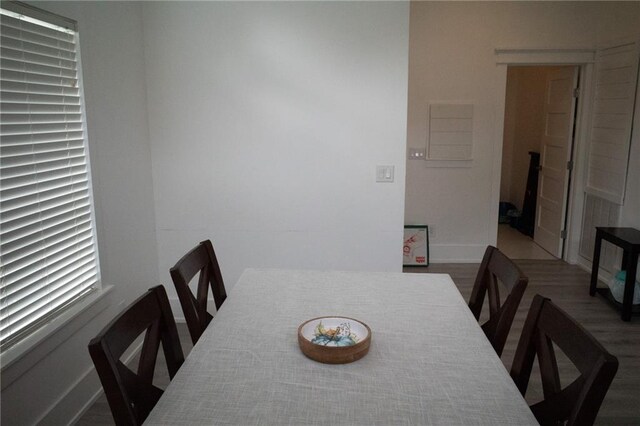 dining room featuring hardwood / wood-style flooring